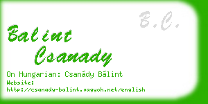 balint csanady business card